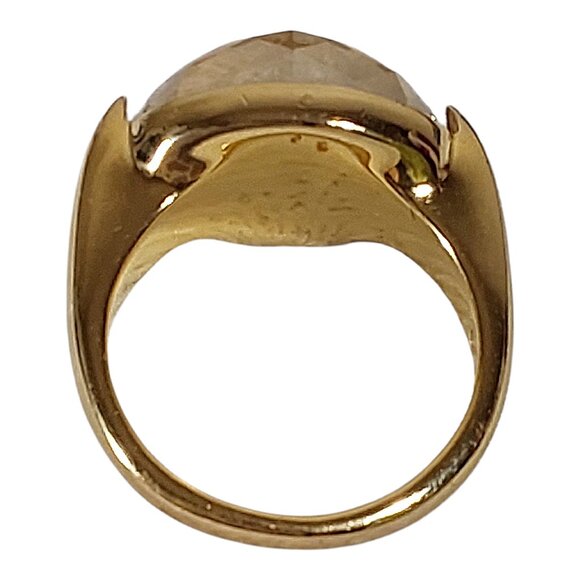 Swarovski Vanilla Ring in Golden Shadow Crystal Gold Plated Good Cond - 6 (52) - Picture 5 of 6